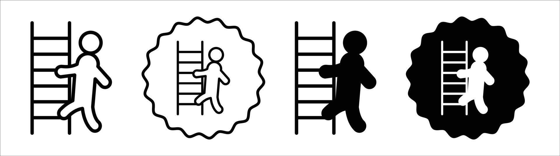 Man climbing icon vector