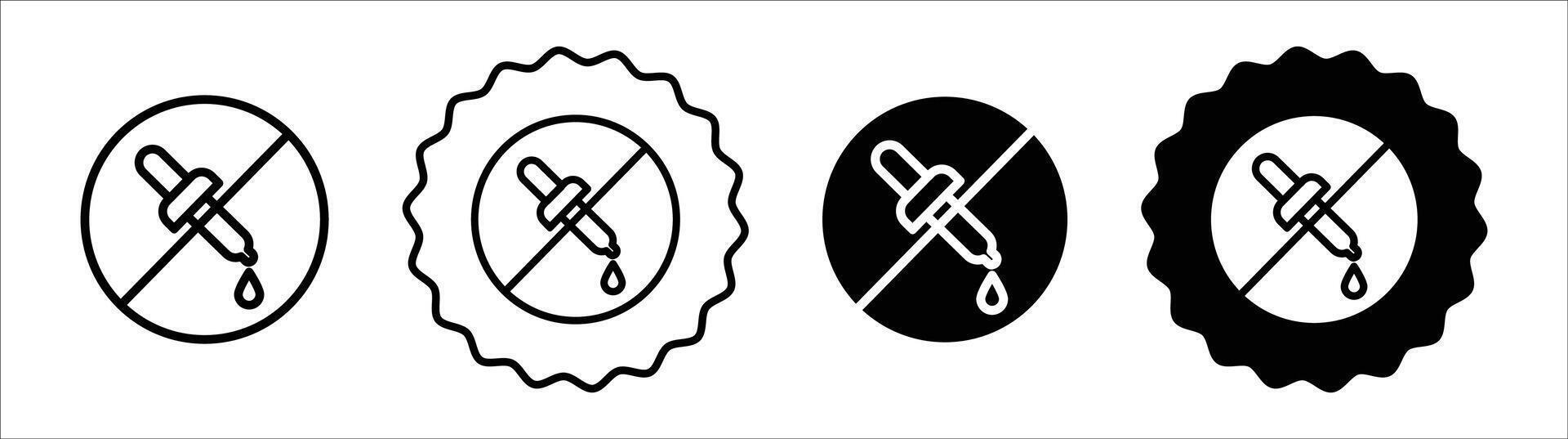 No artificial flavor icon set collection for web vector