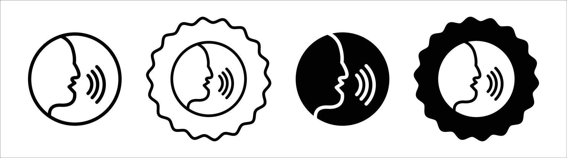 Pronunciation icon set collection. Pronunciation Outline flat Icon. vector