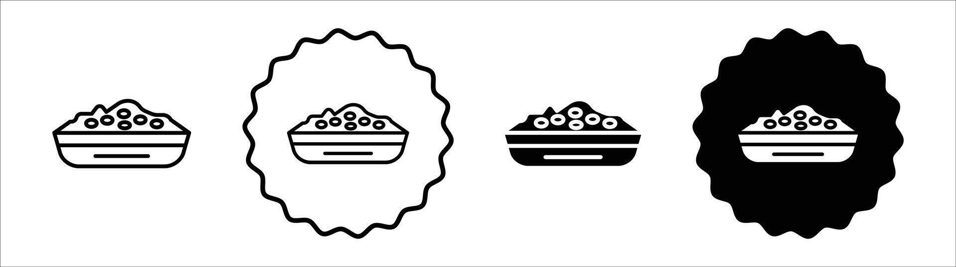 Risotto icon set collection. Risotto Outline flat Icon. vector