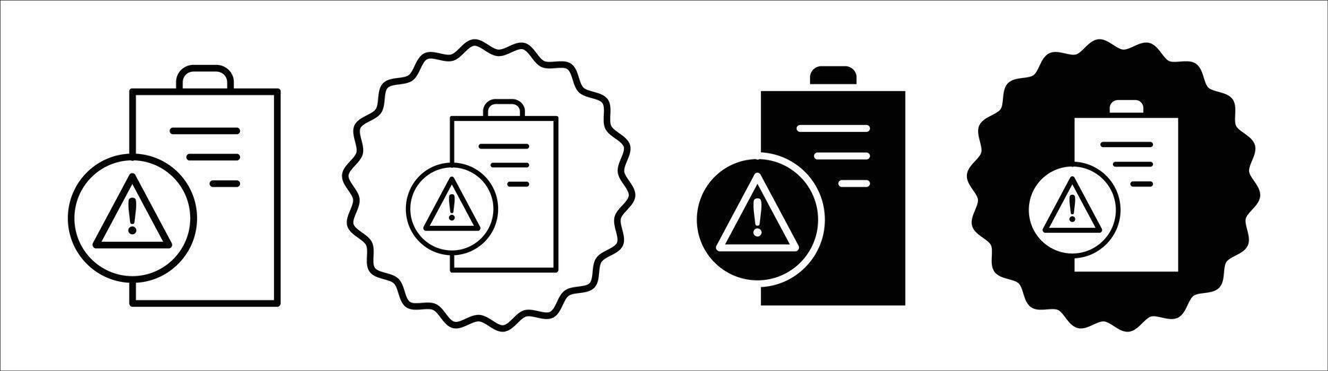 Risk icon set collection. Risk Outline flat Icon. vector