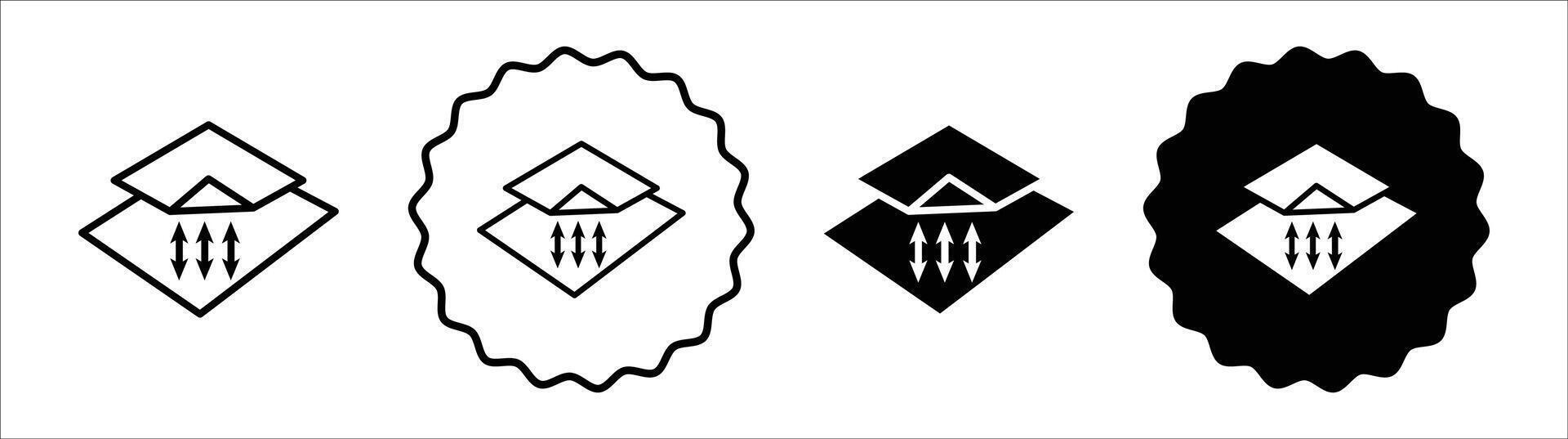 Peel off icon set collection. Peel off Outline flat Icon. vector