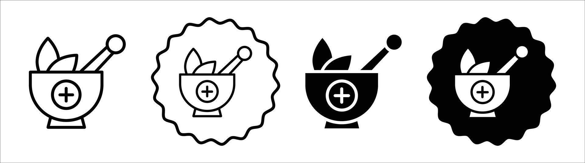 Pharmacy icon set collection for web vector