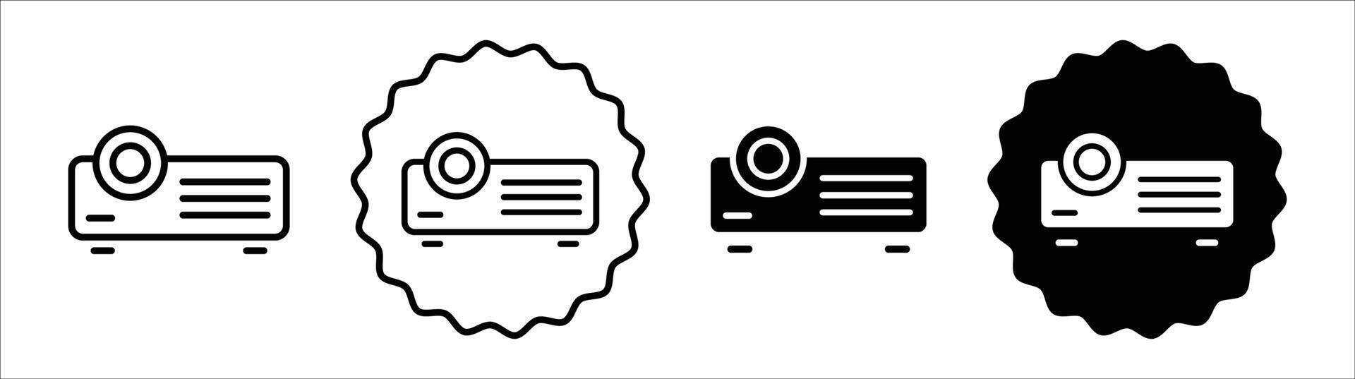 Projector icon set collection. Projector Outline flat Icon. vector