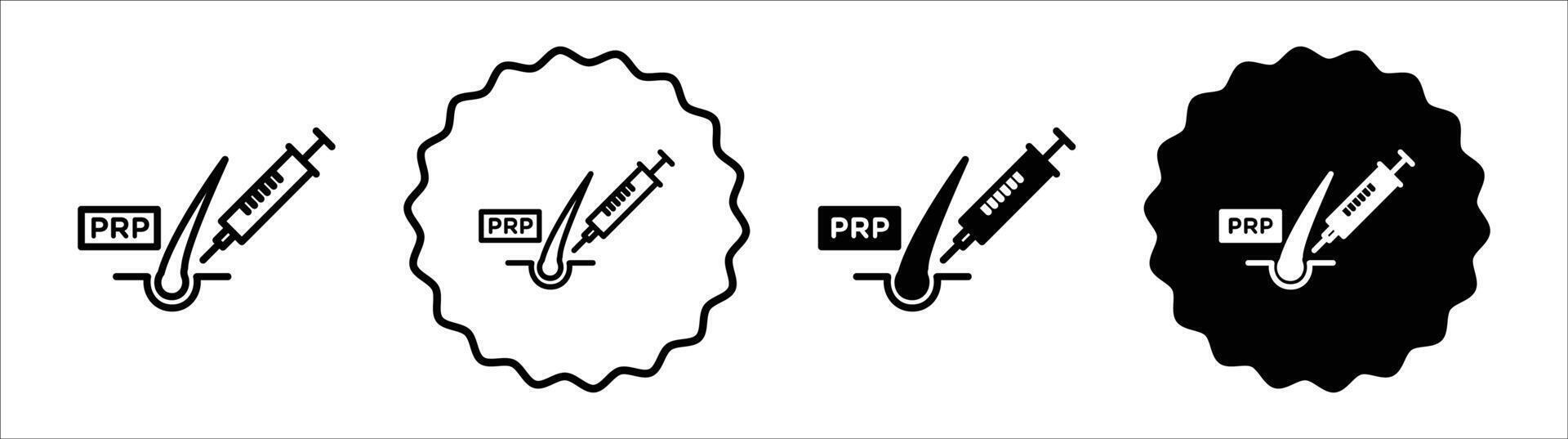 Platelet rich plasma icon set collection. Platelet rich plasma Outline flat Icon. vector