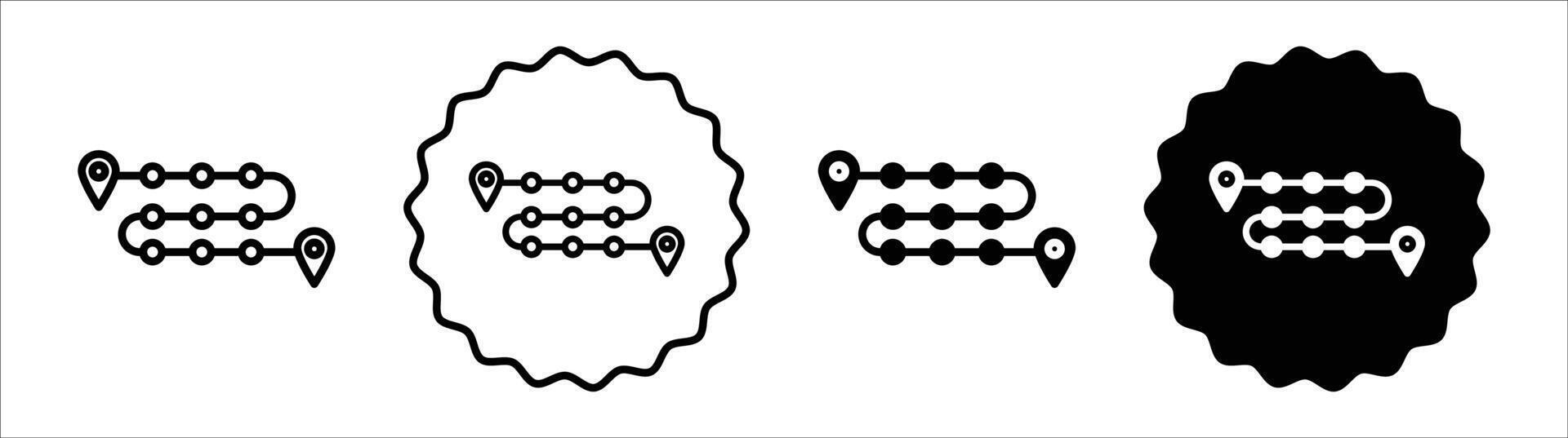 Roadmap icon set collection. Roadmap Outline flat Icon. vector
