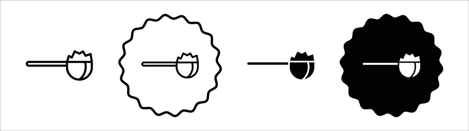 Scoop icon set collection. Scoop Outline flat Icon. vector
