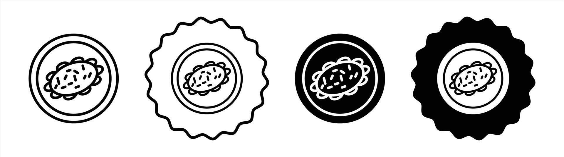 Sea cucumber icon set collection. Sea cucumber Outline flat Icon. vector
