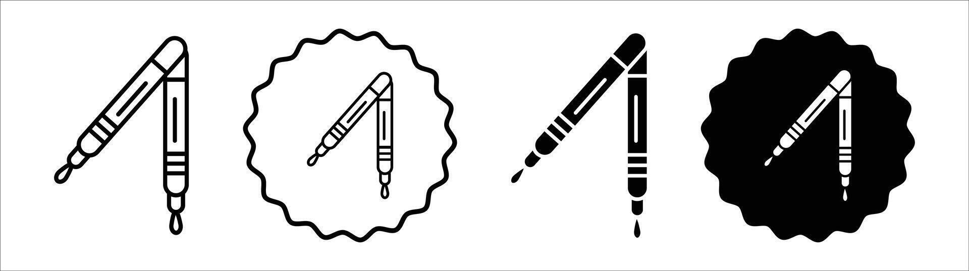 Shoulder strap icon set collection. Shoulder strap Outline flat Icon. vector