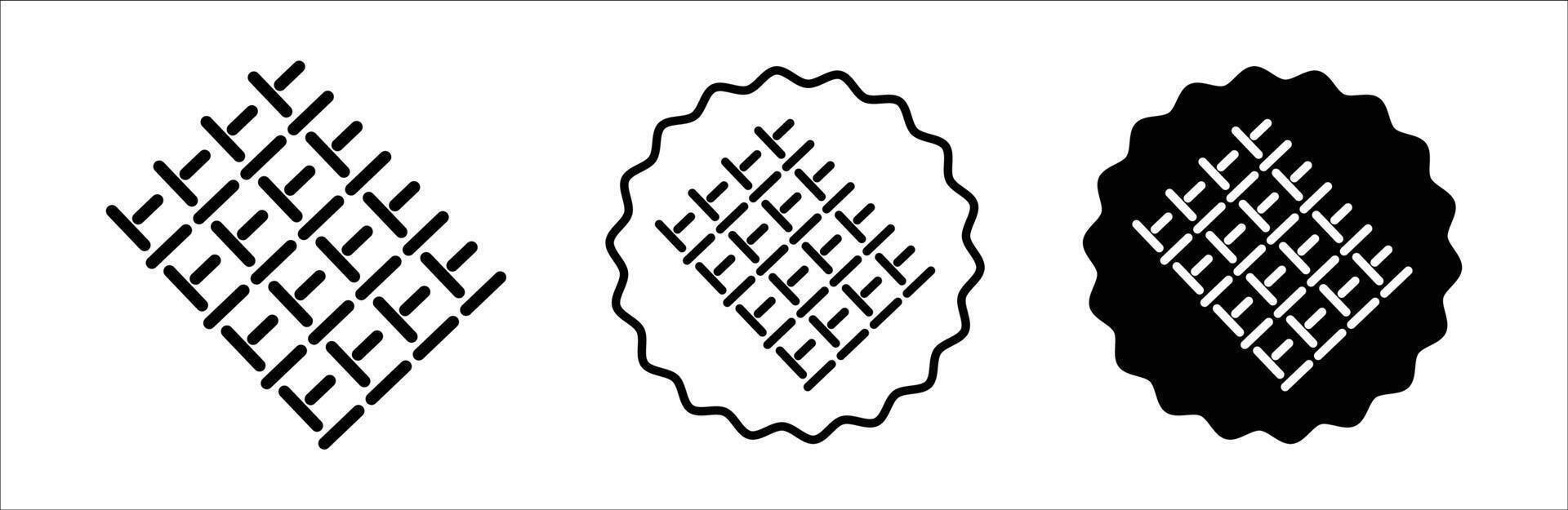 Texture fabric icon set collection for web vector