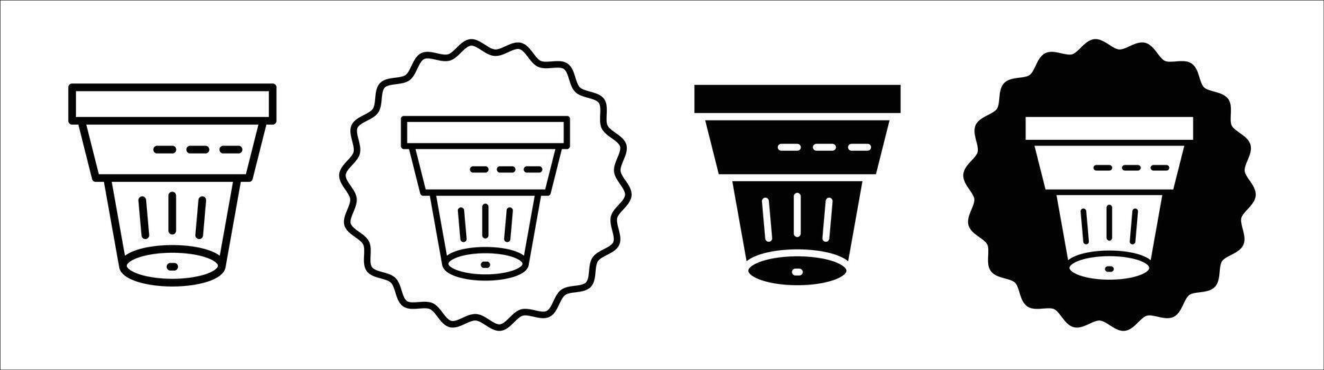 Smoke detector icon set collection. Smoke detector Outline flat Icon. vector