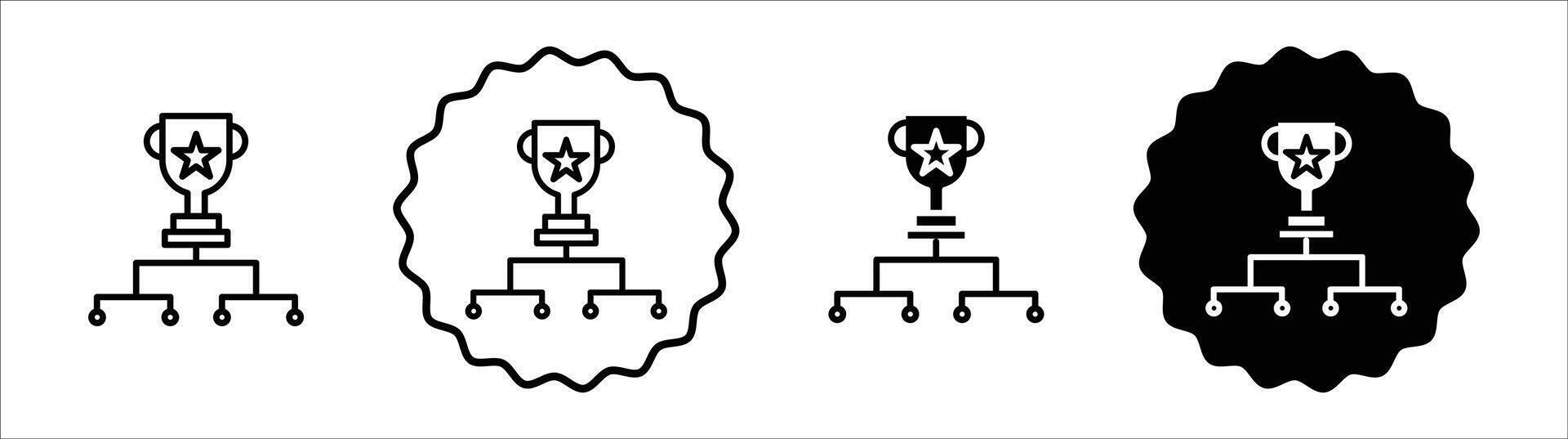 Tournament icon set collection. Tournament Outline flat Icon. vector