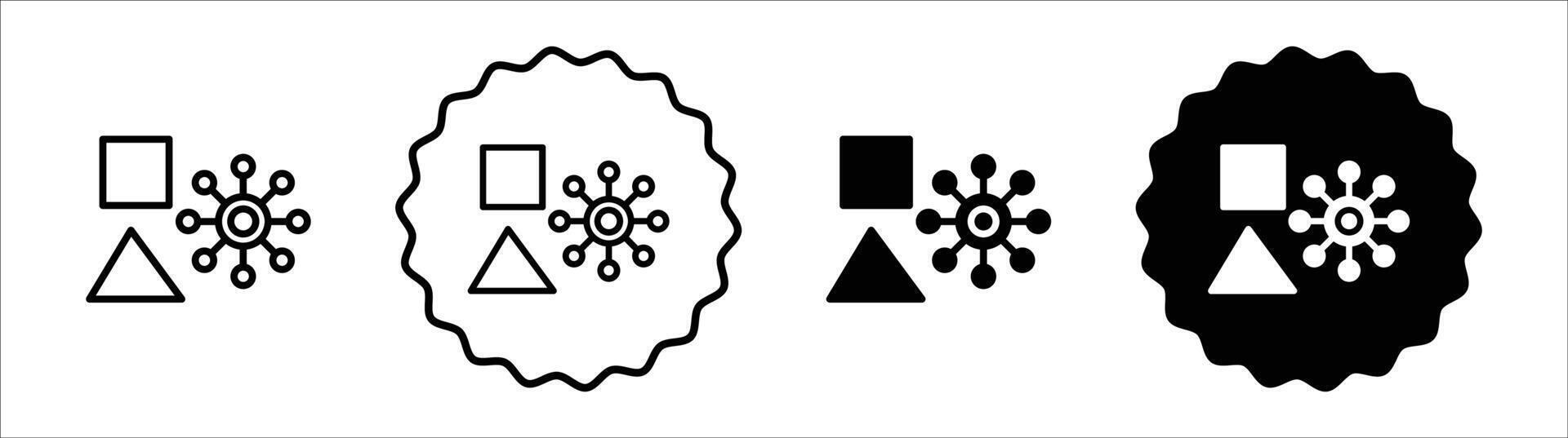 Variety icon set collection. Variety Outline flat Icon. vector