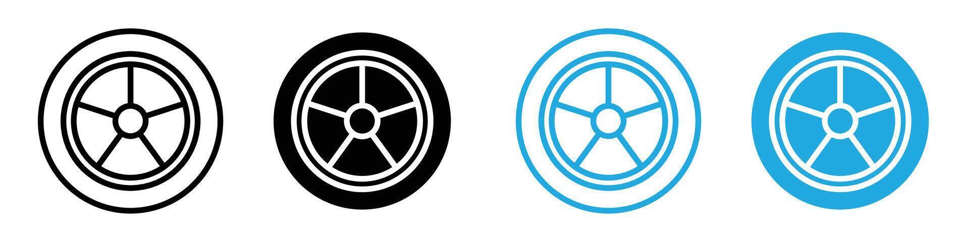 Car wheel icon logo set vector