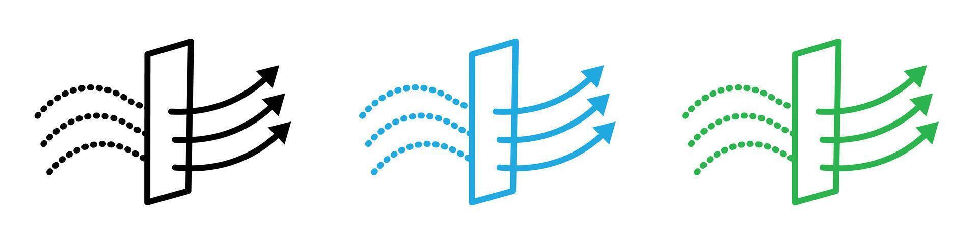 Air purification icon logo set vector