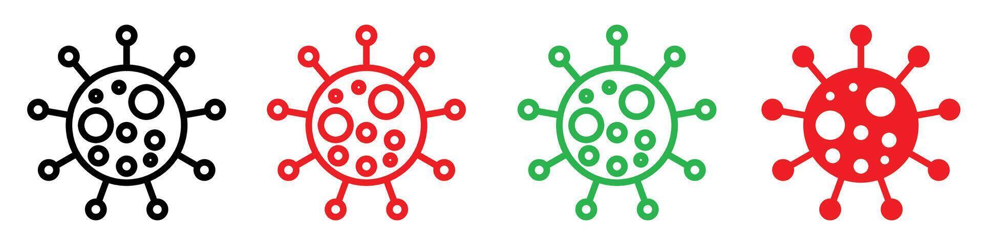 Bacteria icon depicting microorganisms and germs, suitable for healthcare, microbiology, and science education vector