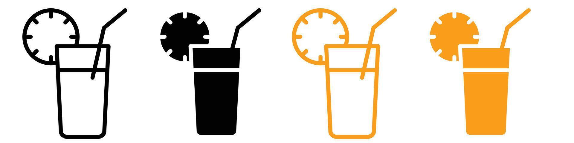 Drink icon logo set vector