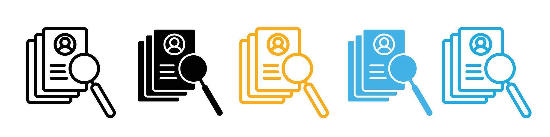 Professional Resume Icon for Job Applications and Interviews vector