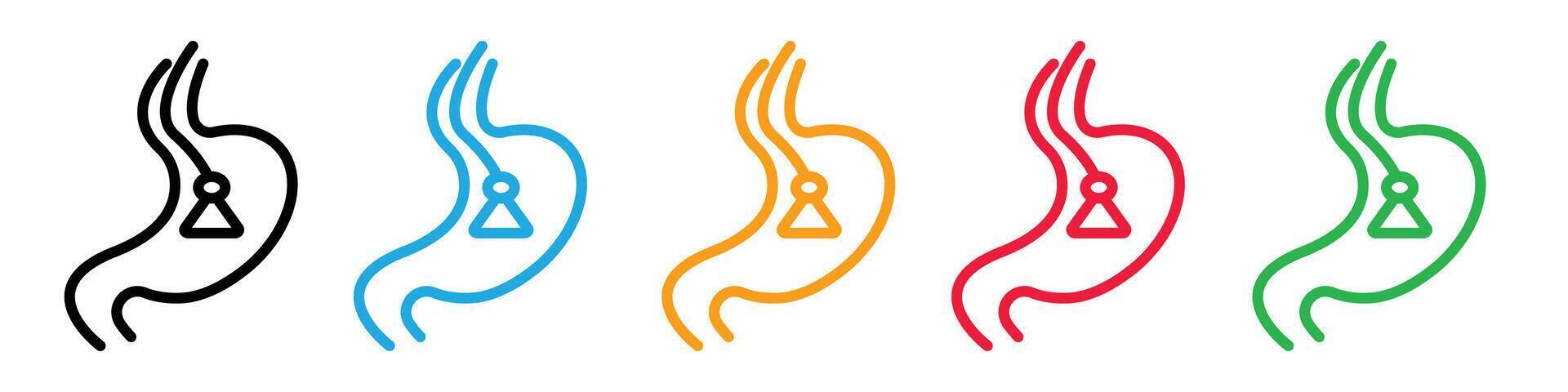 Endoscopy icon logo set vector