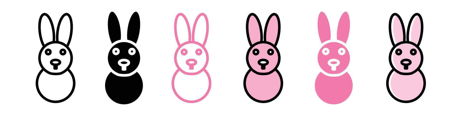 Happy Easter Bunny Ears Icon for a Cute and Funny Rabbit Celebration Symbol vector