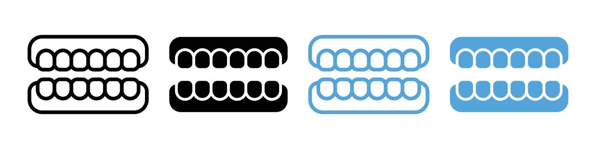 Symbol representing a prosthetic dental model for oral health demonstrations vector