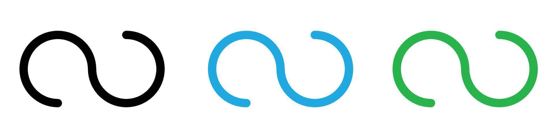 Infinity icon logo set vector