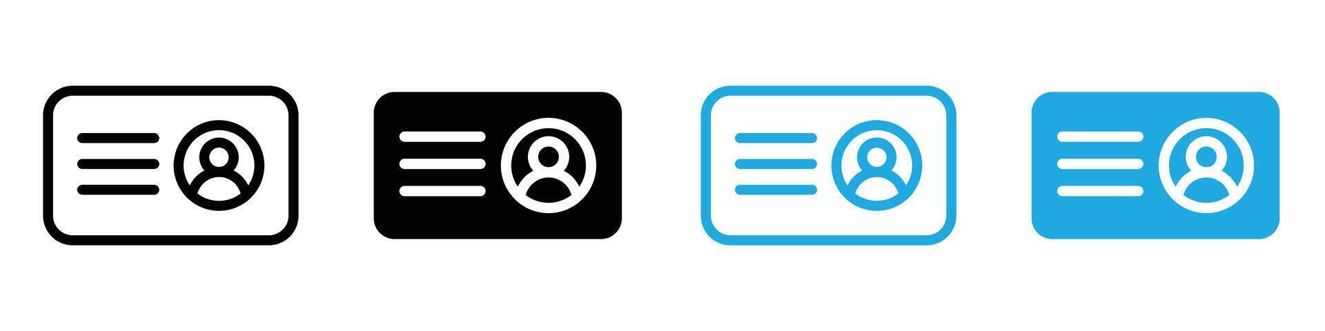 Id card icon vector