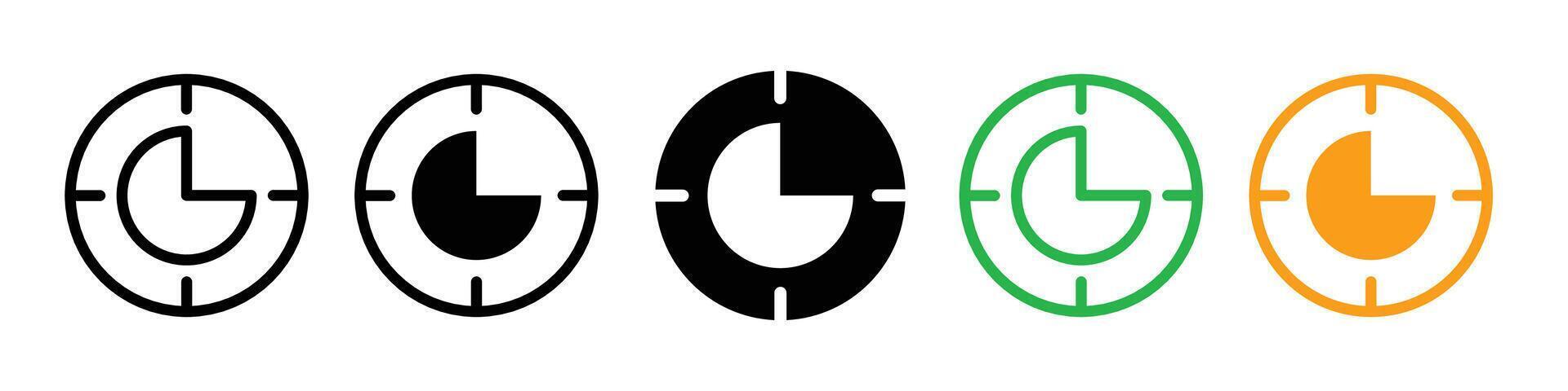 Reduced Office Hours Countdown Clock Icon for Efficient Work Time Management vector