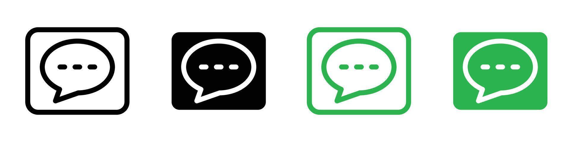 Live chat icon logo set vector