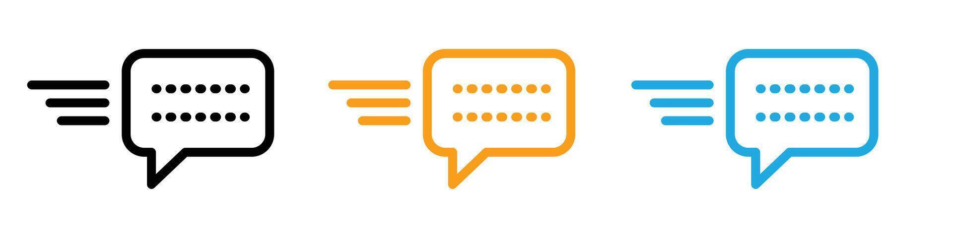 Quick Message icon logo set vector