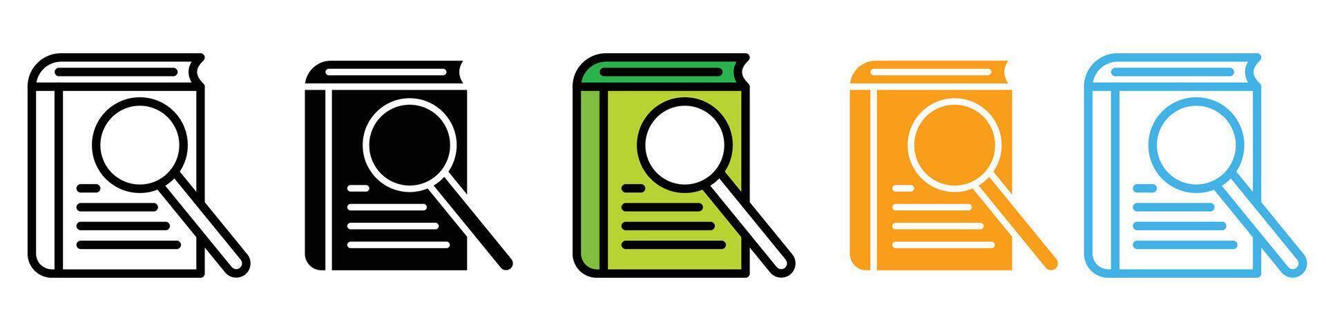 Technical and Reference Guide Book Icons in Ideal for Machinery Manuals and User Instructions vector