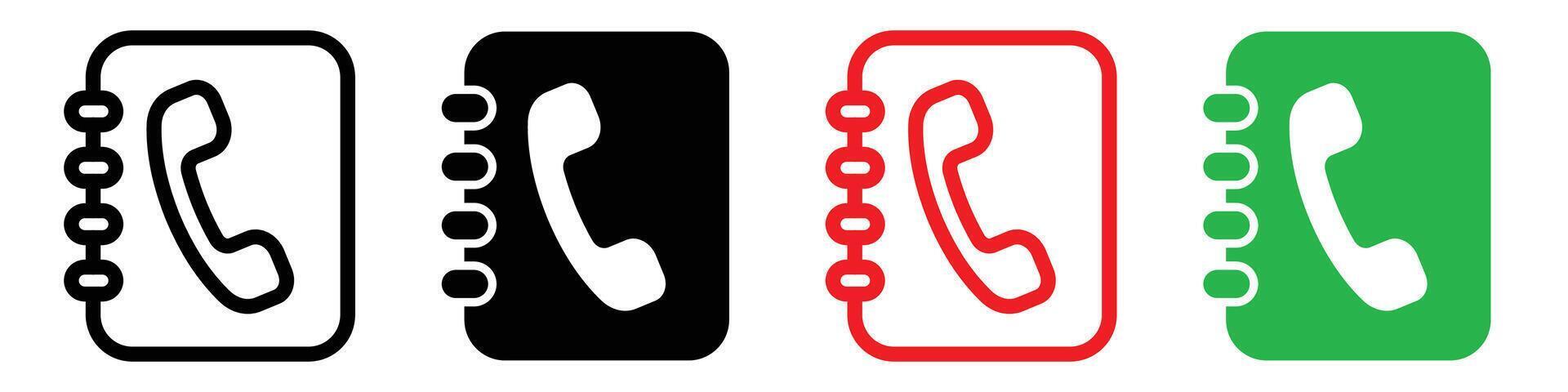 Phonebook icon illustrating contact directories and information services, perfect for communication platforms and business directories vector