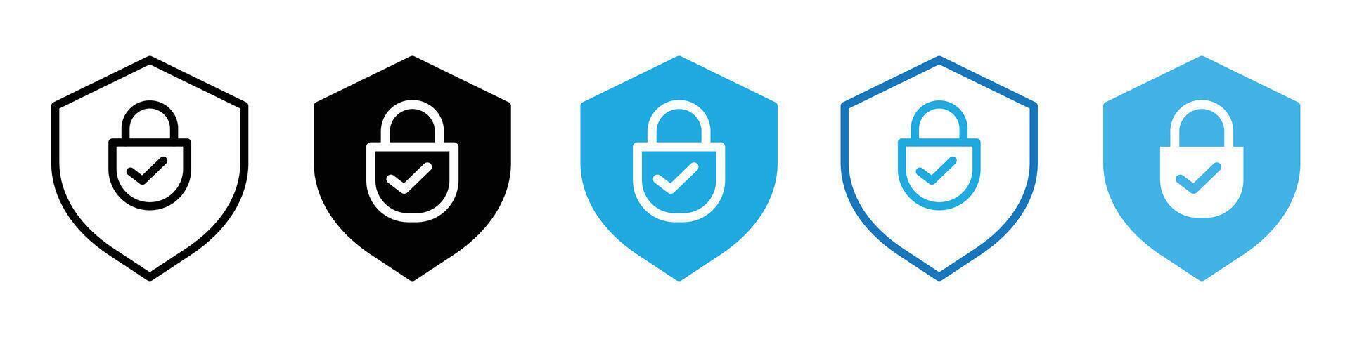 Secure Vault and Network Security Icons in for Firewall Protection and Safety Measures vector