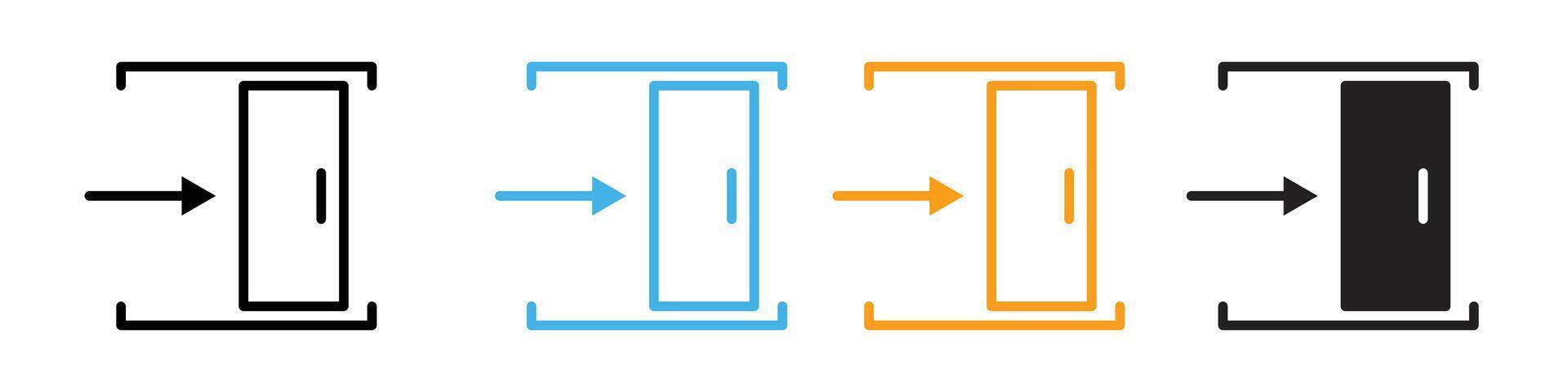 Automatic Sliding Door Icon for Modern Entryways and Exits vector