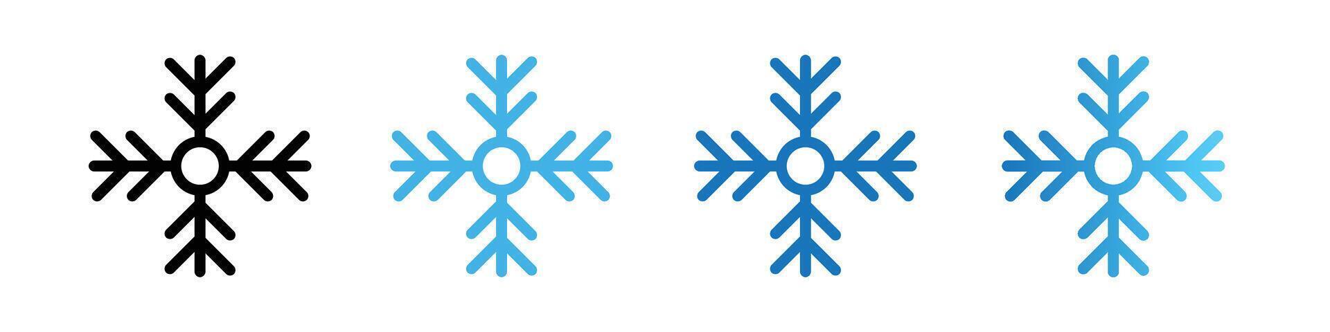 Winter Snow Icon Sets for Cool Weather Featuring Snowflakes and Icy Conditions vector