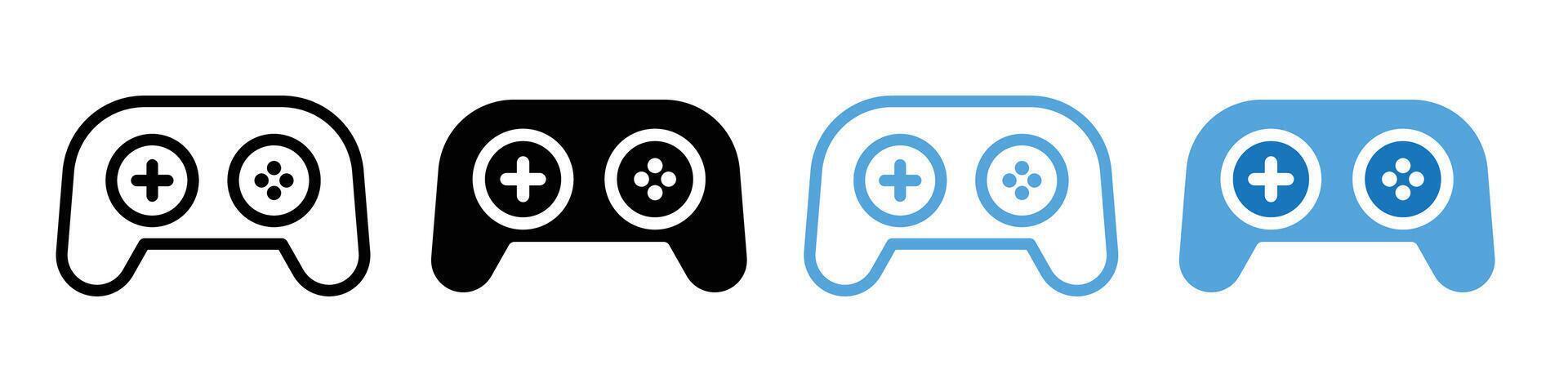 Gaming Controller and Wireless Joystick Icons for Game and Play Equipment vector