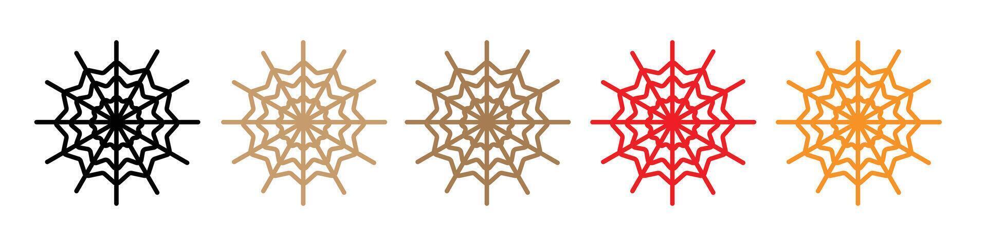 Spooky Spider Web Icon Perfect for Haunted Themes and Halloween vector
