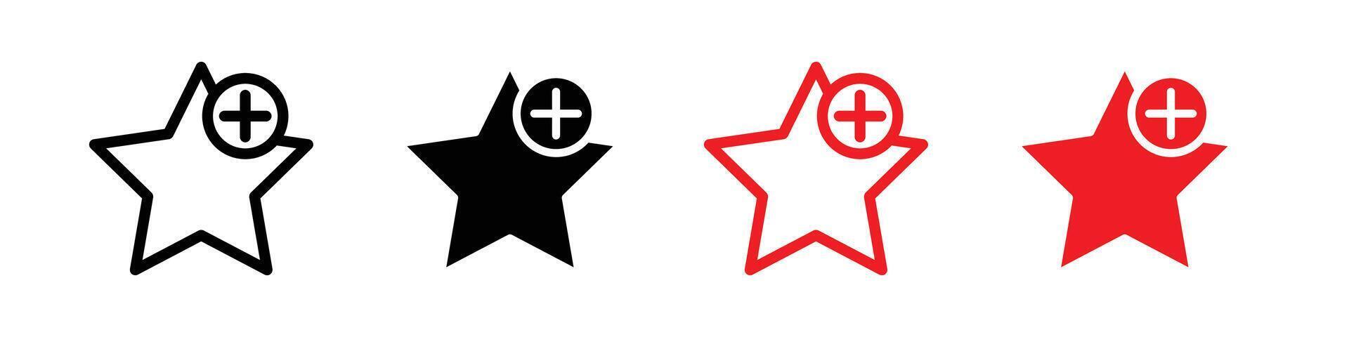 Star favorite icon logo set vector
