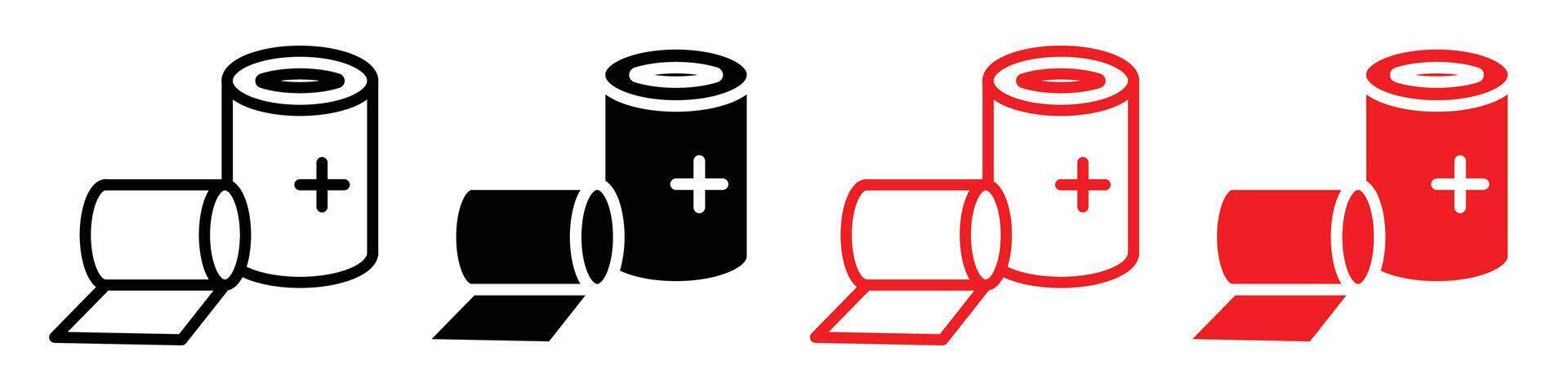 Sterile gauze icon logo set vector