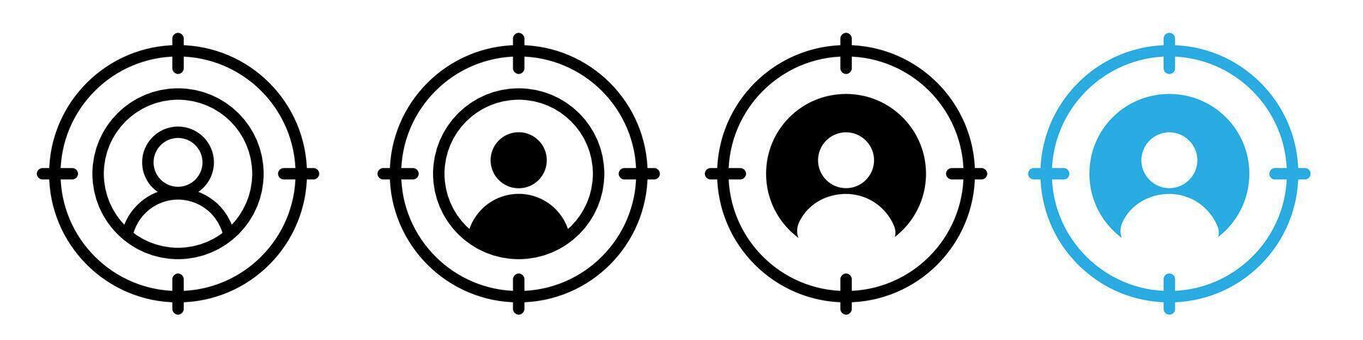 Target market icon logo set vector