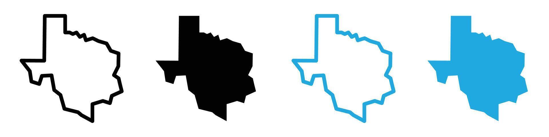 Texas map icon logo set vector