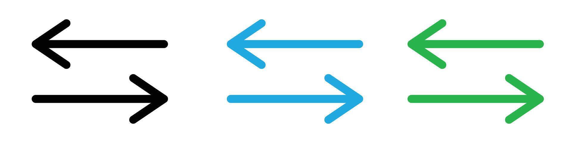Transfer arrows icon logo set vector