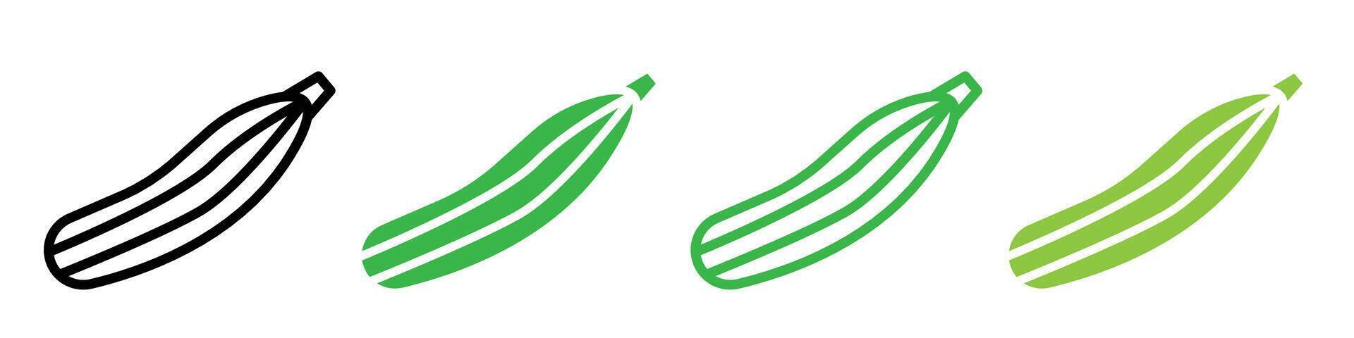 Fresh zucchini or cucumber icon depicting healthy vegetarian food options vector