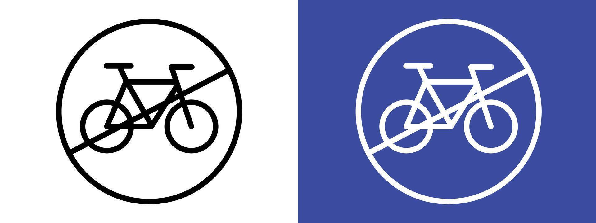 Prohibited Bicycle Use Sign Enhance Pedestrian Safety in Restricted Areas vector