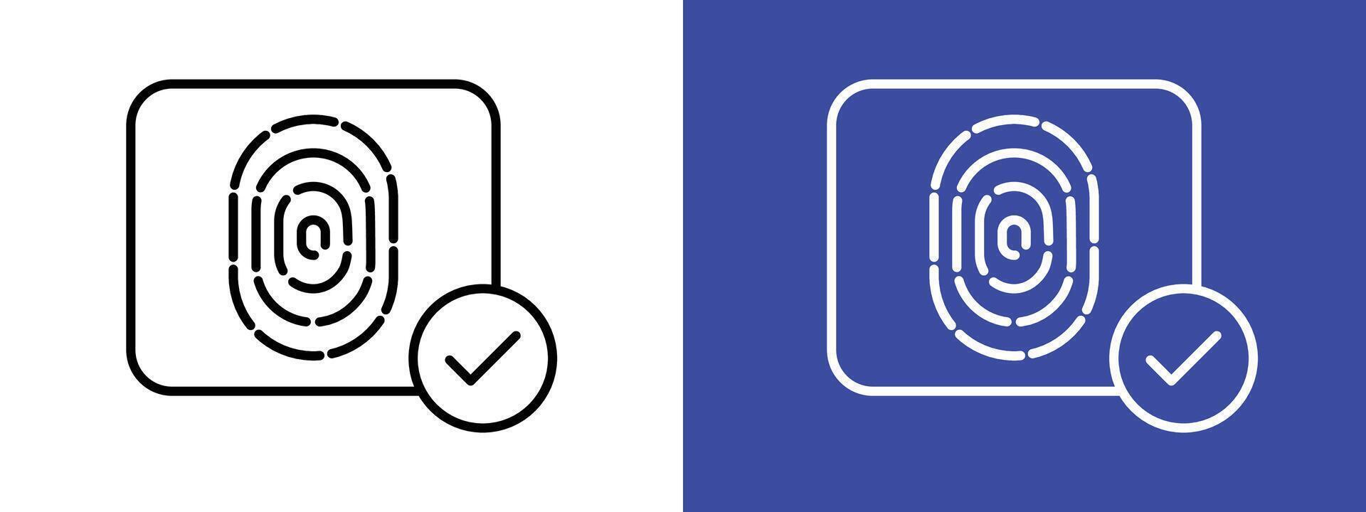 Fingerprint Biometric Icon Ideal for Security and Authentication Themes vector