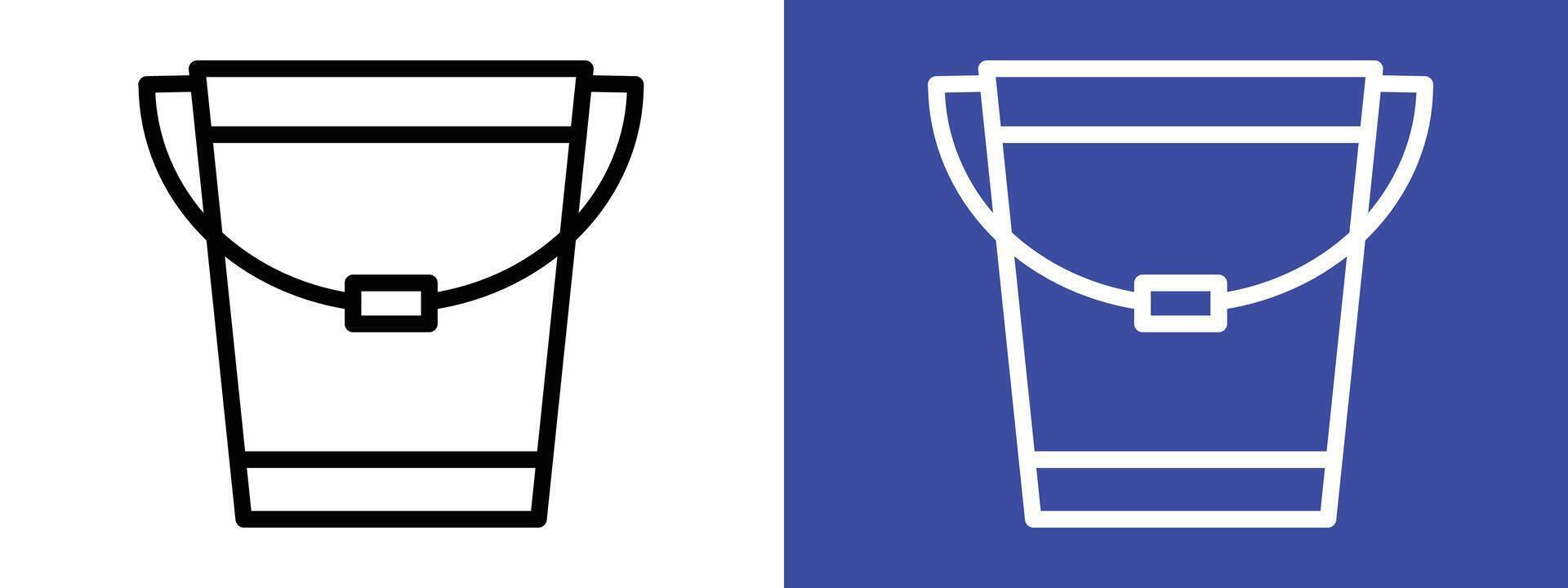 Bucket Icon Highlighting Versatile and Essential Household Tool vector