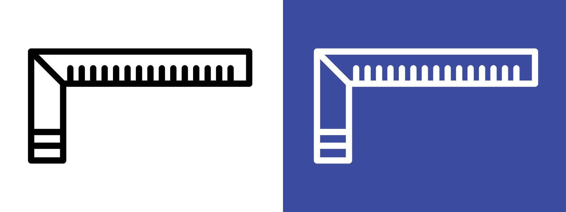Carpenter's Measuring Ruler Icon Ideal for Construction and DIY Projects vector