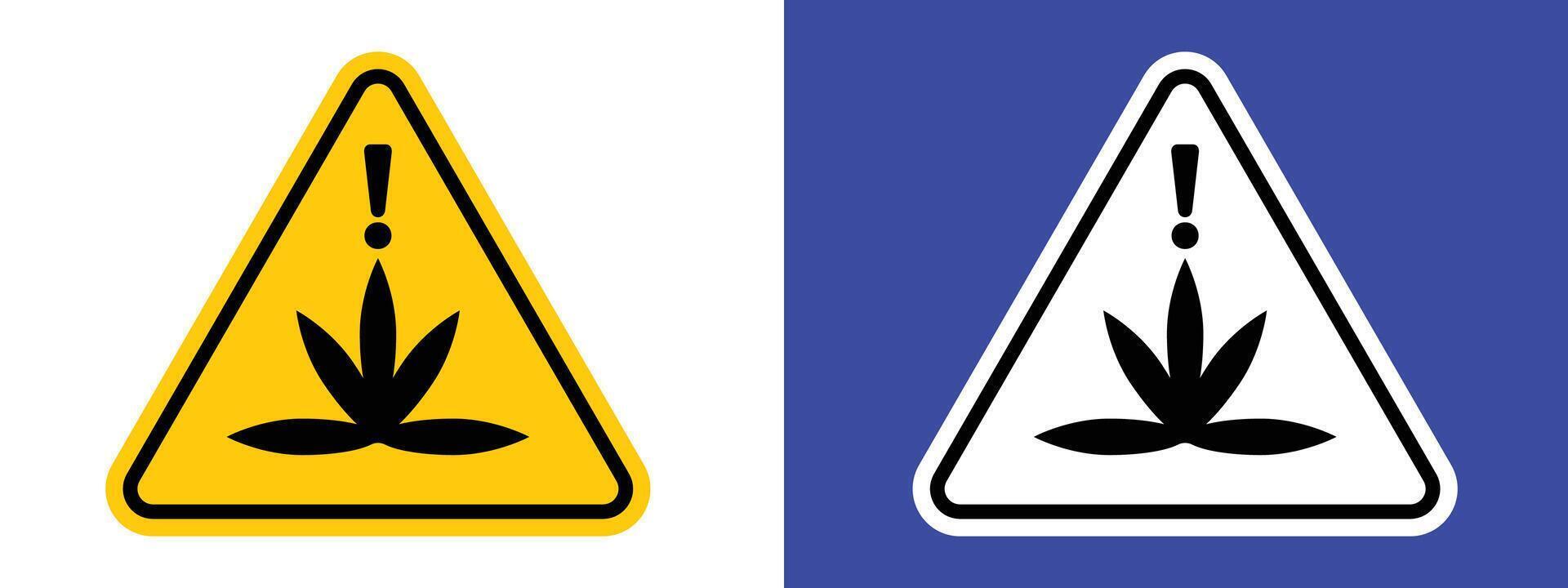 Cannabis Warning Sign Ensure Safe Packaging and Compliance for Cannabis Products vector