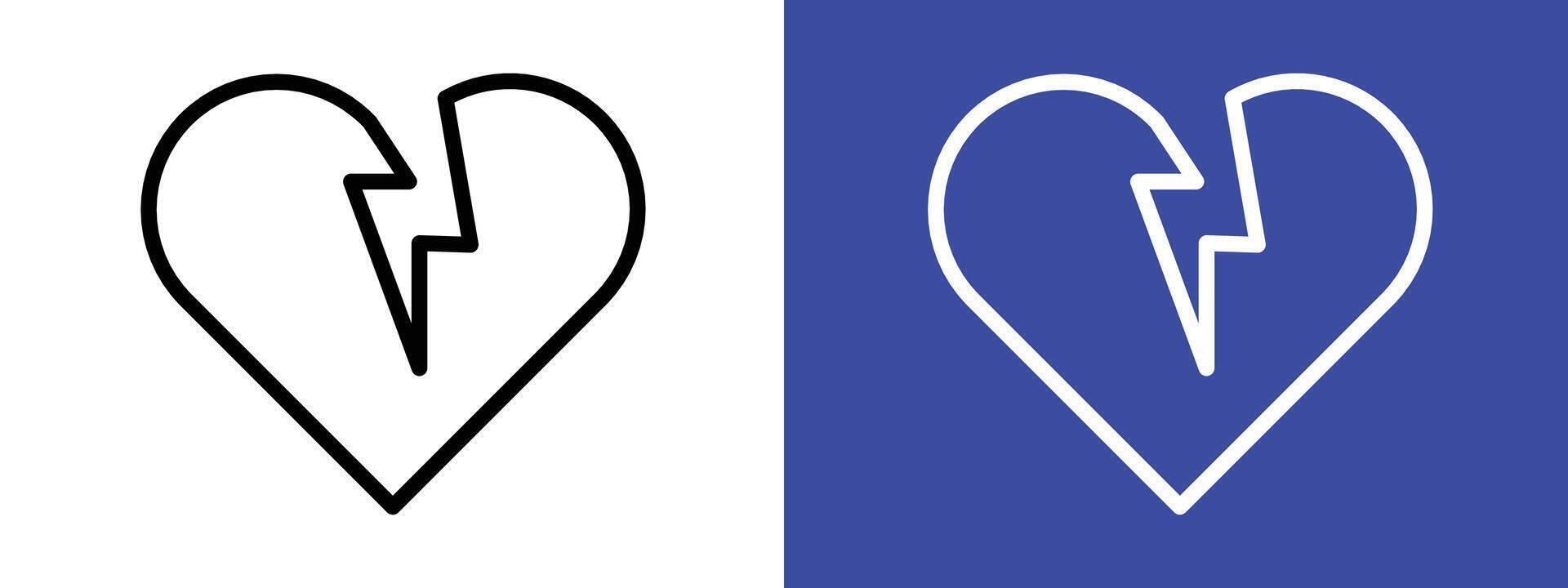 Heartbreak Symbol Icon Perfect for Emotional and Relationship Themes vector