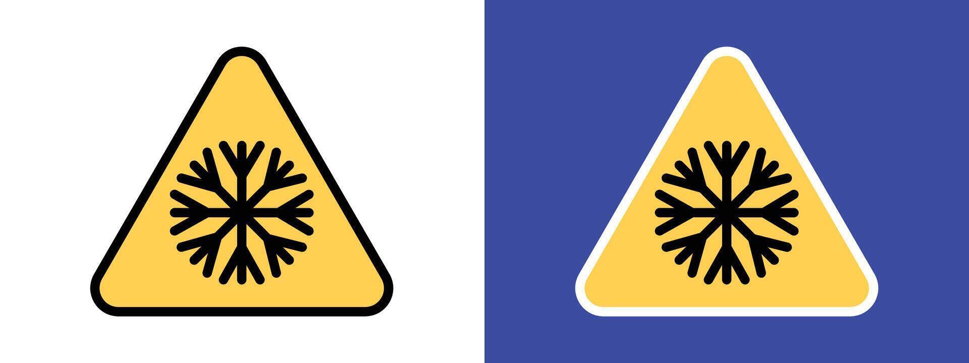 Notification of cold temperature risk stressing the importance of proper attire vector